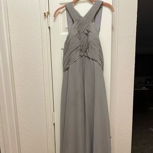Silver Azazie bridesmaid dress